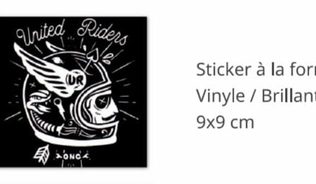 Sticker Casque ailé noir/blanc