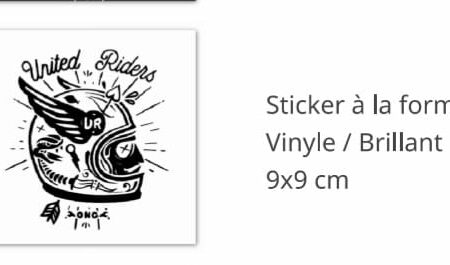 Sticker Casque ailé blanc/noir